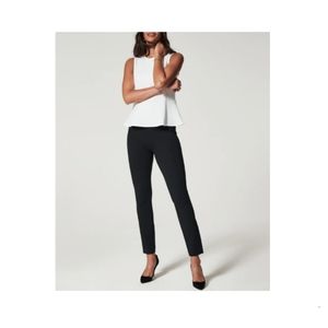 Spanx NEW The Perfect Pant Black Stretch Ankle Back Seam Skinny Size XS